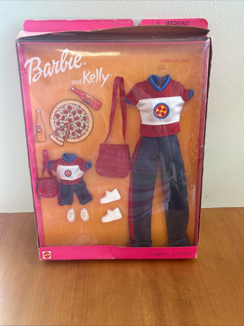 Barbie and Kelly Fashion Ave Pizza Party After the Game Casual Outfit Set NIB